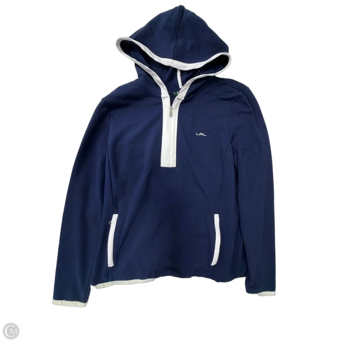 Sweatshirt Hoodie By Lauren By Ralph Lauren In Navy, Size: Xl