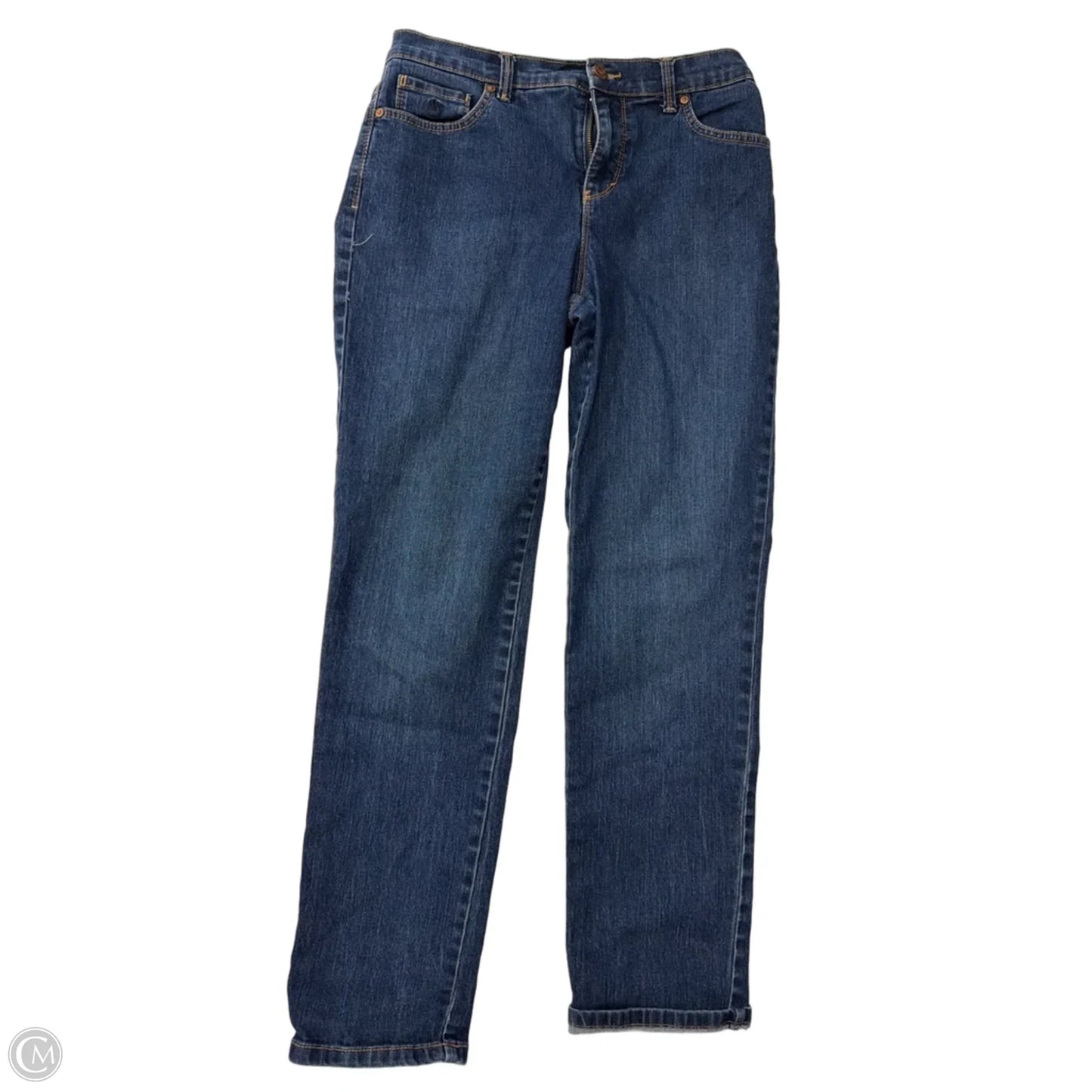 Jeans Straight By Gloria Vanderbilt In Blue Denim, Size: 4