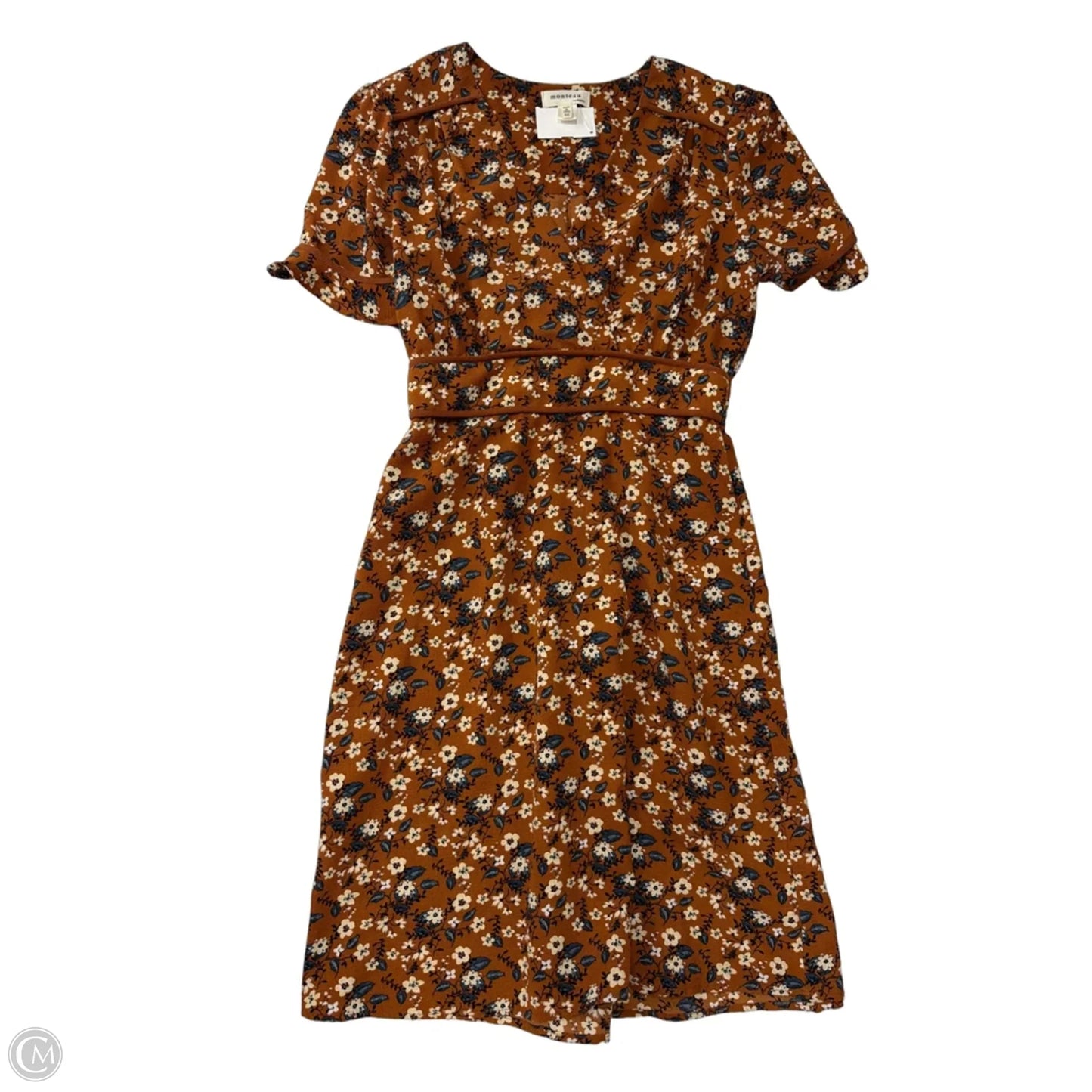 Dress Casual Short By Monteau In Floral Print, Size: M