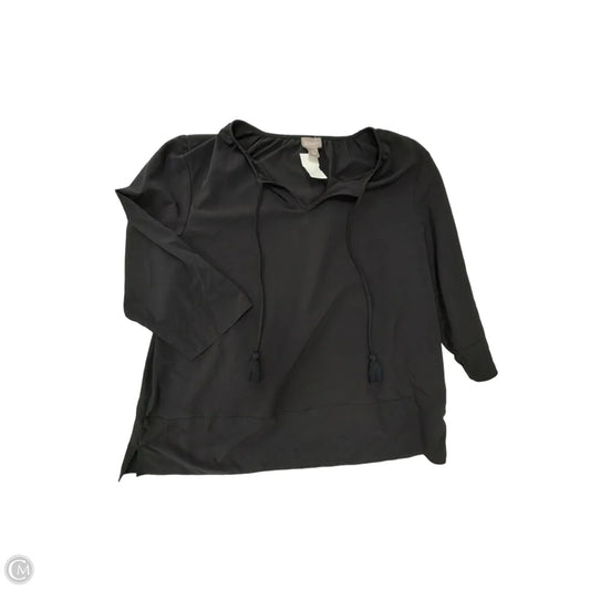 Top Long Sleeve By Chicos In Black, Size: 3x
