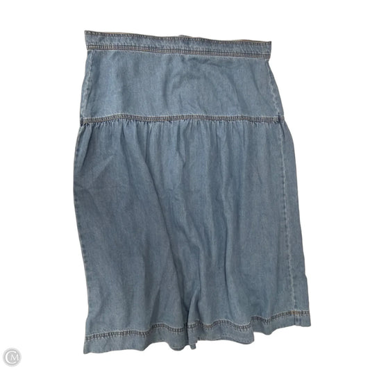Skirt Midi By Time And Tru In Blue Denim, Size: 1x
