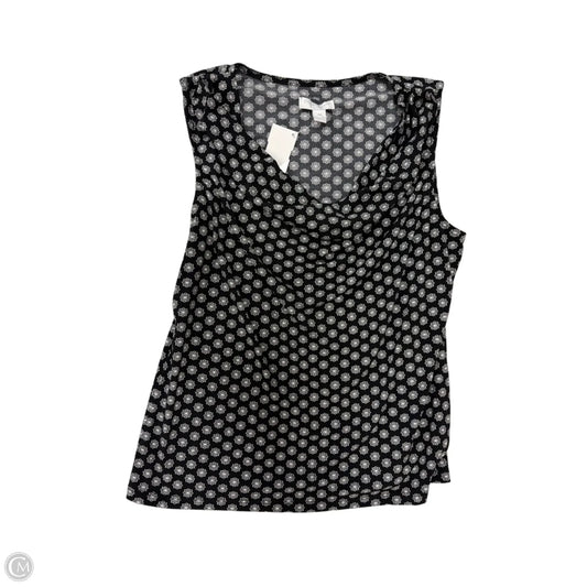 Top Sleeveless By Charter Club In Black & White, Size: M