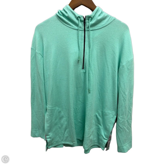 Sweatshirt Hoodie By Talbots In Aqua, Size: L