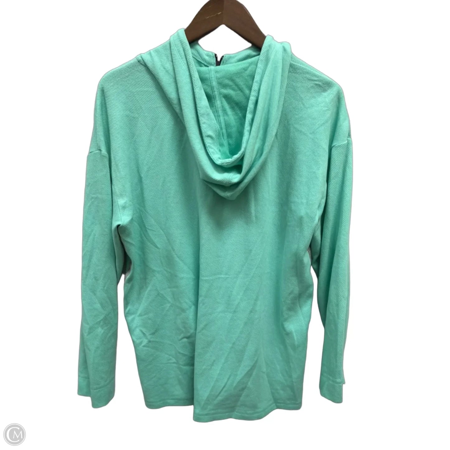 Sweatshirt Hoodie By Talbots In Aqua, Size: L