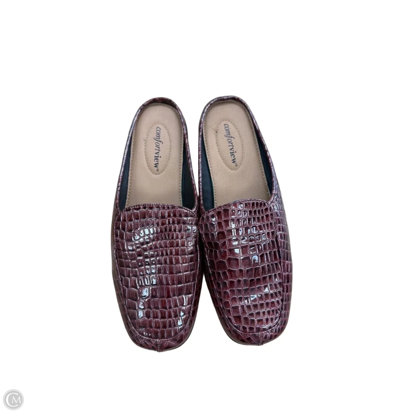 Shoes Flats By Comfortview In Maroon, Size: 8.5