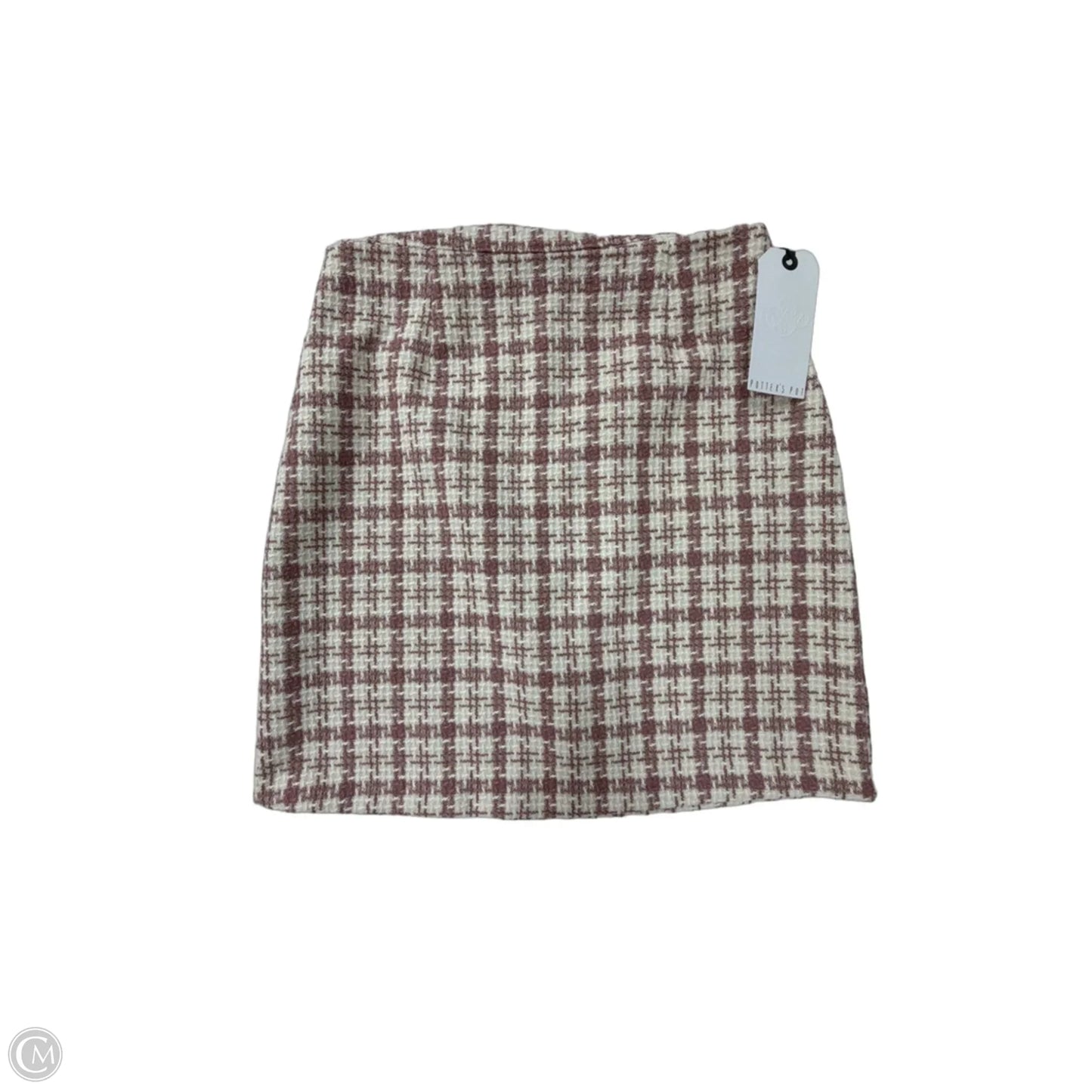 Skirt Mini & Short By Potters Pot In Plaid Pattern, Size: M