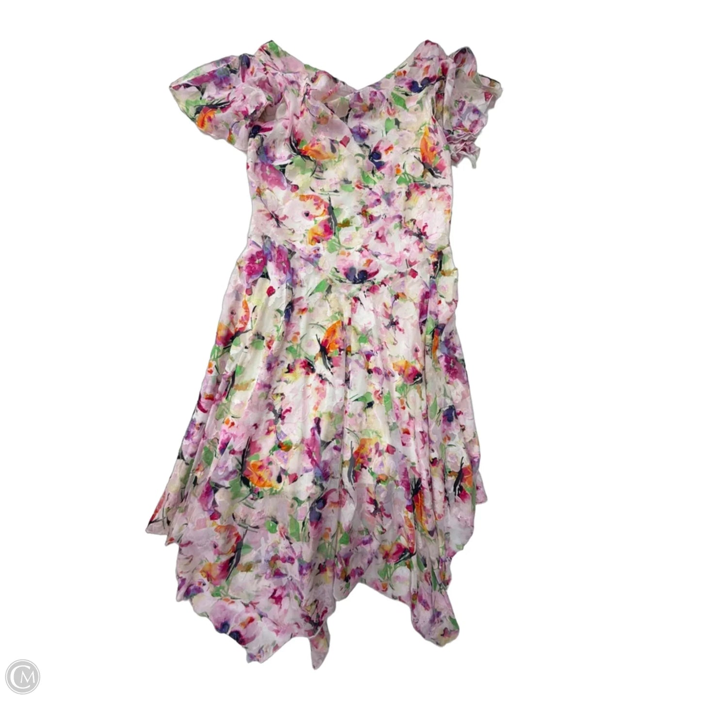 Dress Party Long By Signature By Robbie Bee In Floral Print, Size: Xl