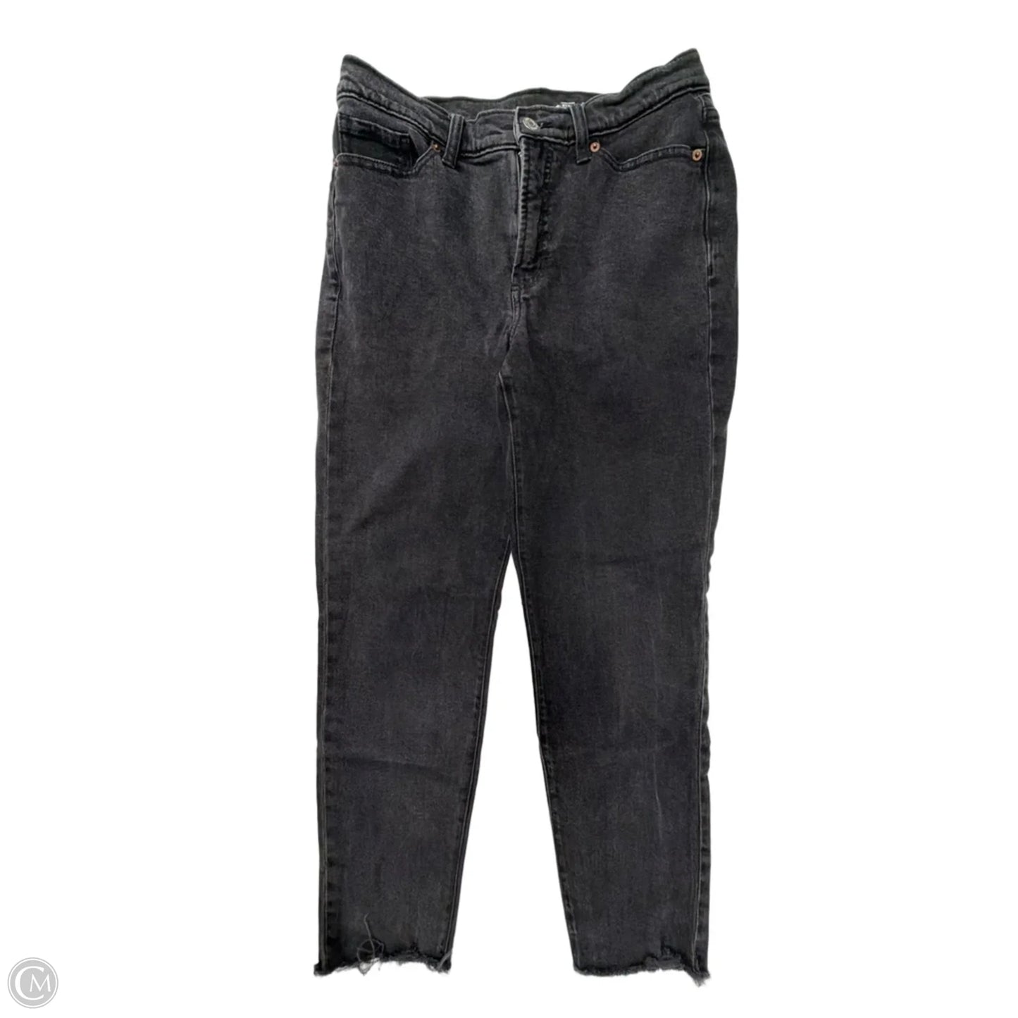 Jeans Straight By Old Navy In Black Denim, Size: 8