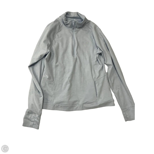 Athletic Top Long Sleeve Collar By Layer 8 In Blue, Size: M
