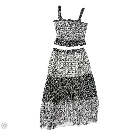 Top 2pc Sleeveless By Loft In Black & White, Size: L