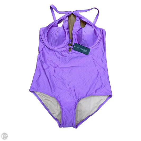 Swimsuit By City Chic In Purple, Size: Xl