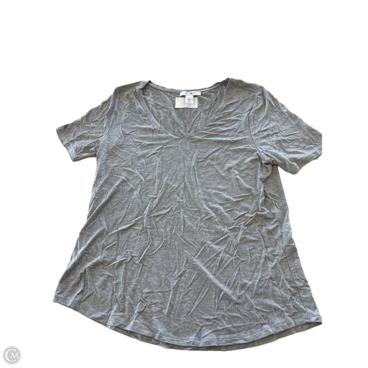 Top Short Sleeve By White House Black Market In Grey, Size: L