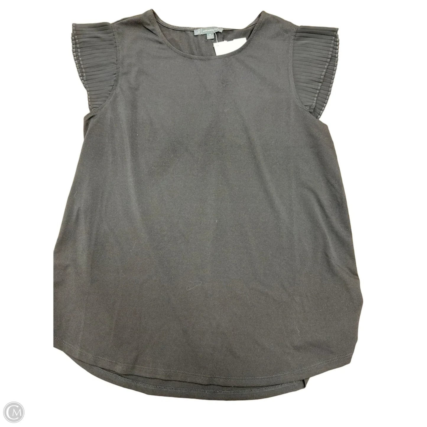 Top Short Sleeve By Adrianna Papell In Black, Size: M
