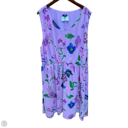 Dress Casual Midi By Talbots In Purple, Size: 2x