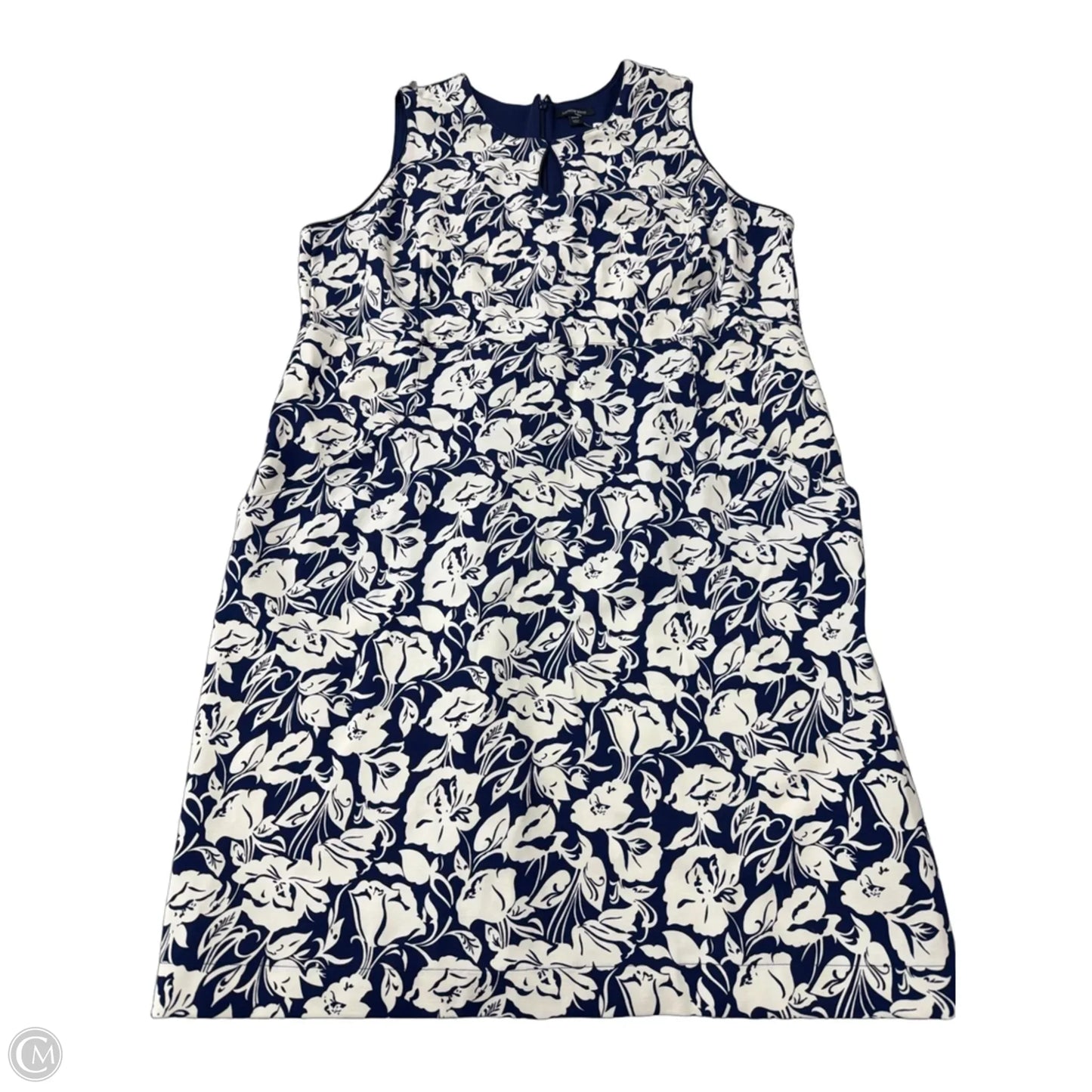 Dress Casual Midi By Lands End In Blue, Size: 1x
