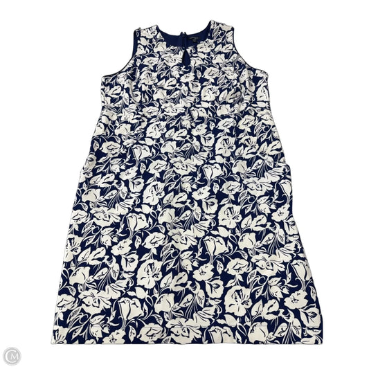 Dress Casual Midi By Lands End In Blue, Size: 1x