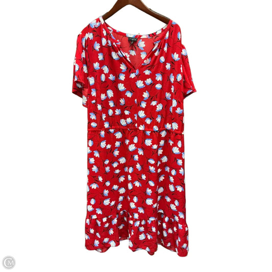 Dress Casual Midi By Talbots In Red, Size: 2x