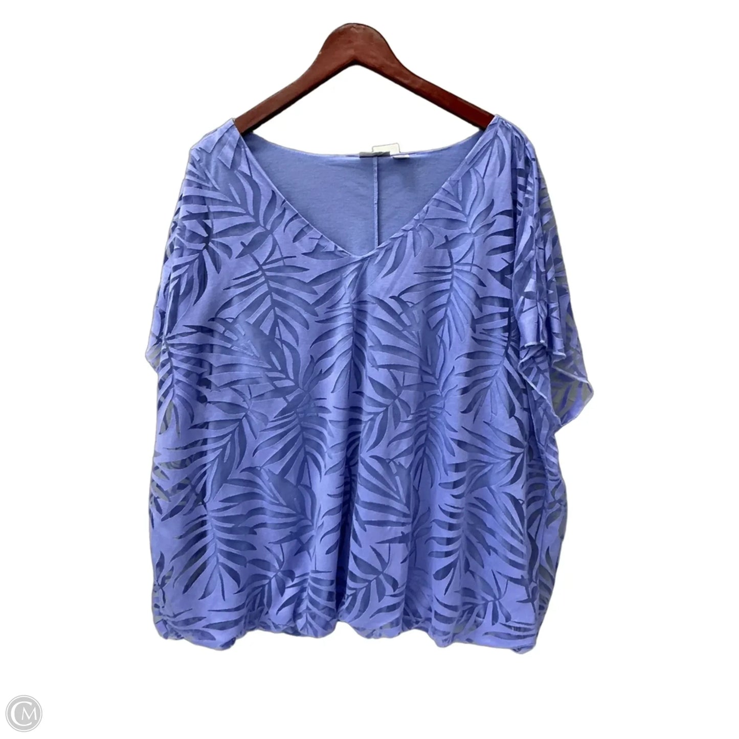 Top Short Sleeve By Avenue In Purple, Size: 3x