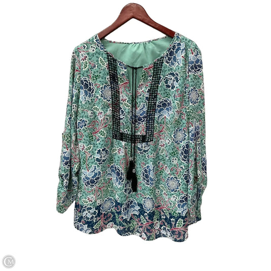 Top Long Sleeve By Clothes Mentor In Green, Size: 3x