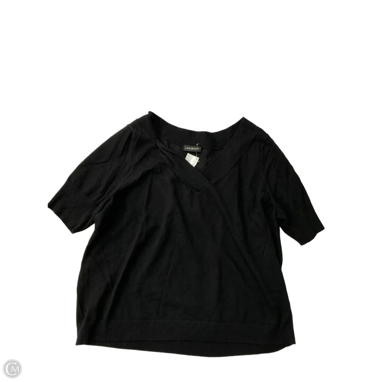 Top Short Sleeve By Lane Bryant In Black, Size: 2x