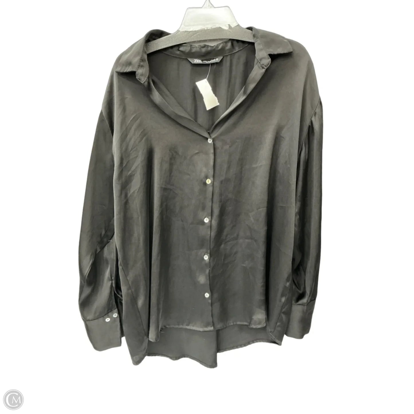 Top Long Sleeve By Zara In Black, Size: Xl