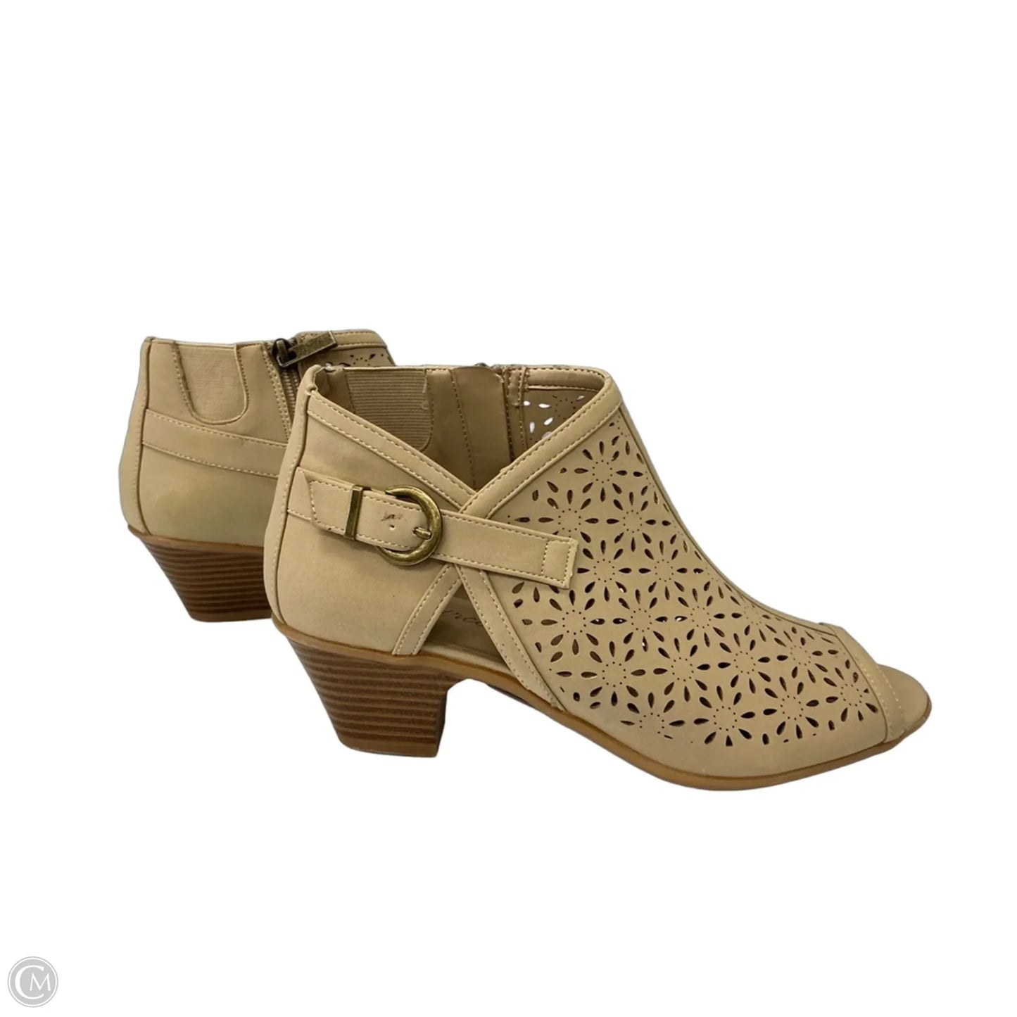 Shoes Heels Block By Easy Street In Tan, Size: 8
