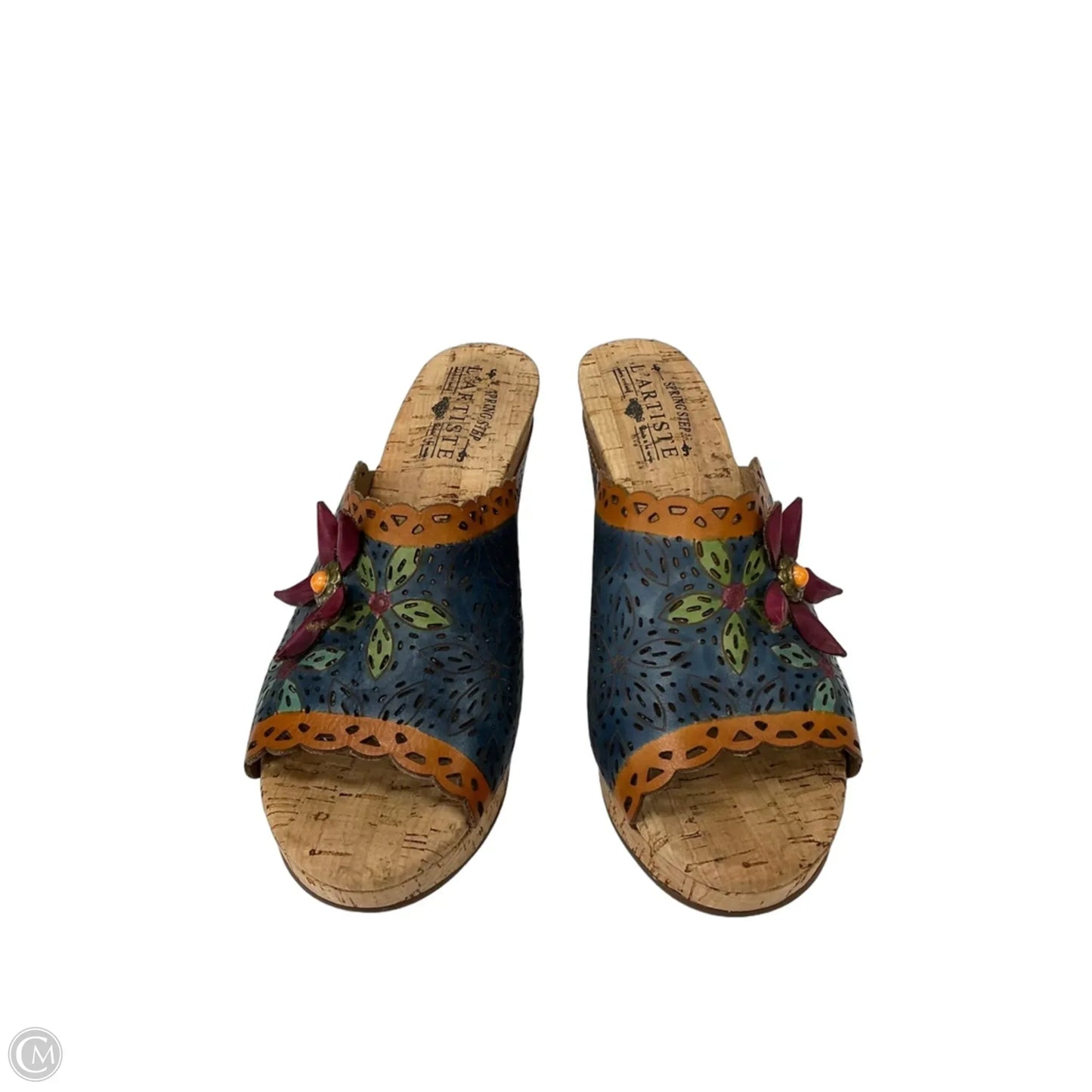Shoes Heels Block By Spring Step In Blue, Size: 8