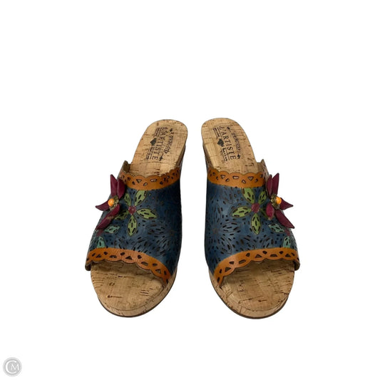Shoes Heels Block By Spring Step In Blue, Size: 8