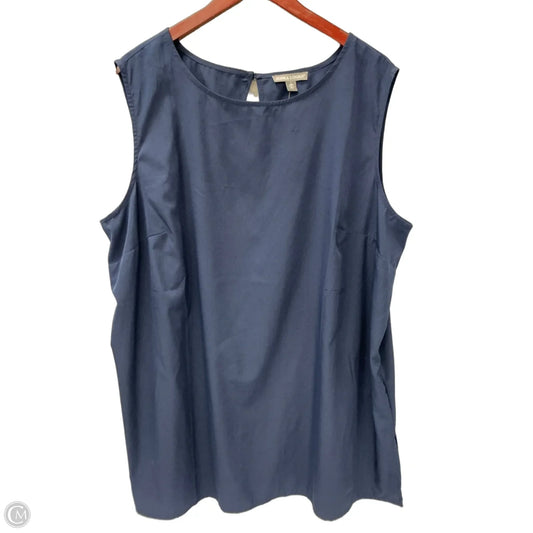Top Sleeveless By Jessica London In Blue, Size: 2x