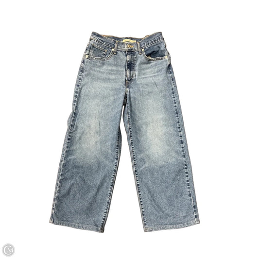 Jeans Wide Leg By Levis In Blue Denim, Size: 4