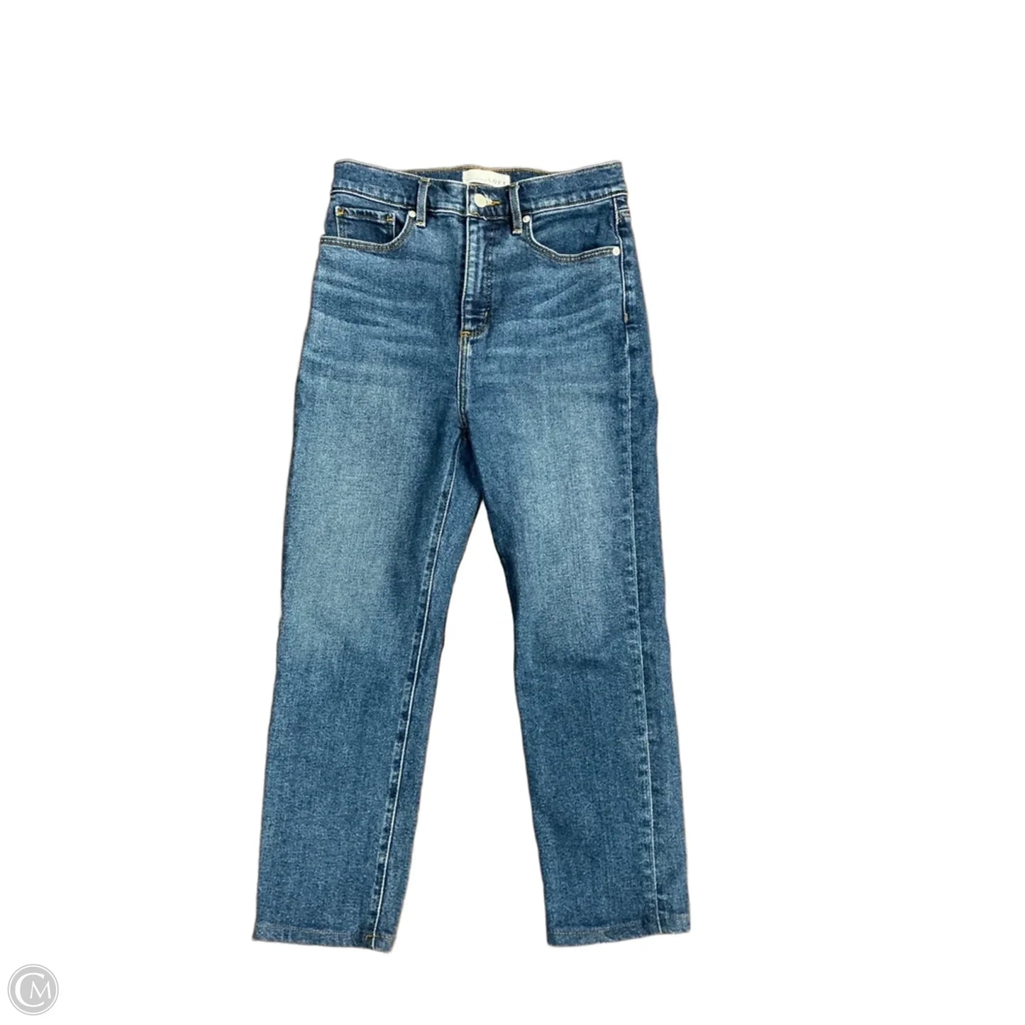 Jeans Flared By Loft In Blue Denim, Size: 4