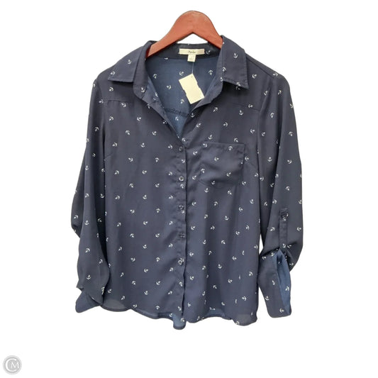Top Long Sleeve By Clothes Mentor In Blue, Size: L