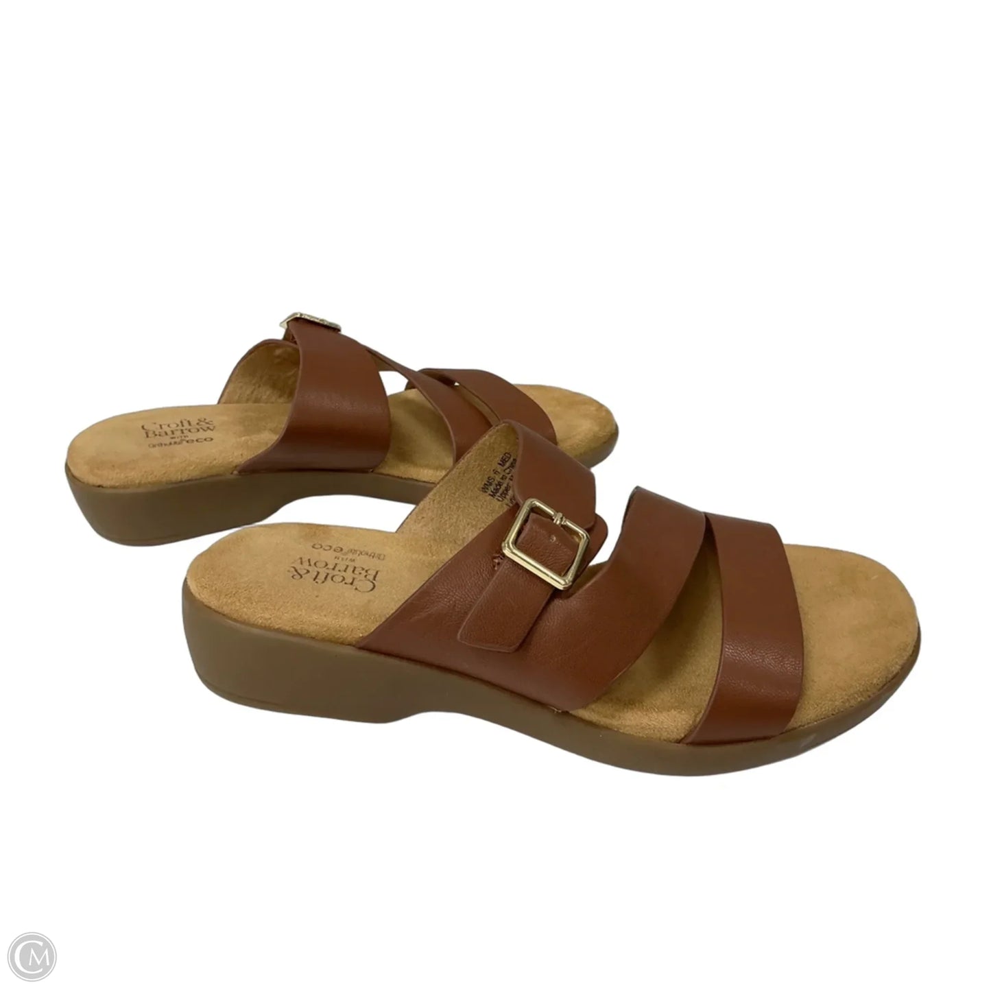 Sandals Flats By Croft And Barrow In Brown, Size: 6