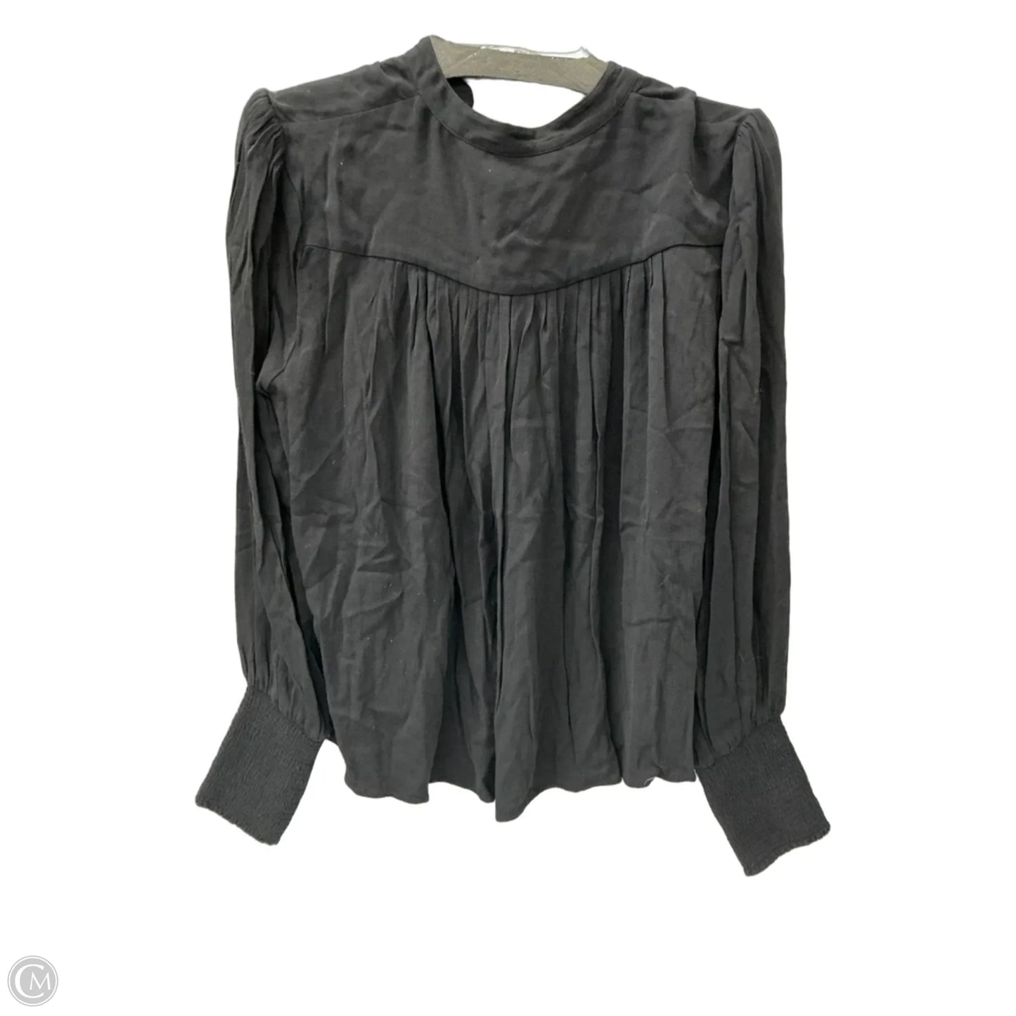 Top Long Sleeve By Frame In Black, Size: M