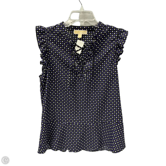 Top Sleeveless By Michael By Michael Kors In Polkadot Pattern, Size: M