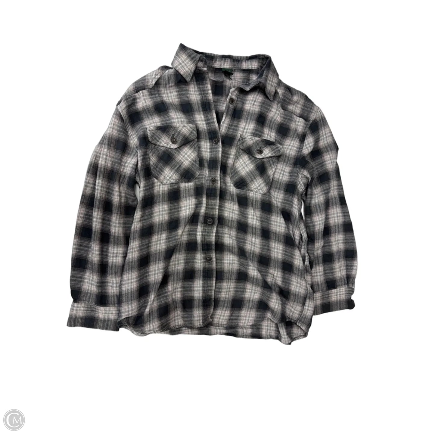 Top Long Sleeve By Wild Fable In Plaid Pattern, Size: S