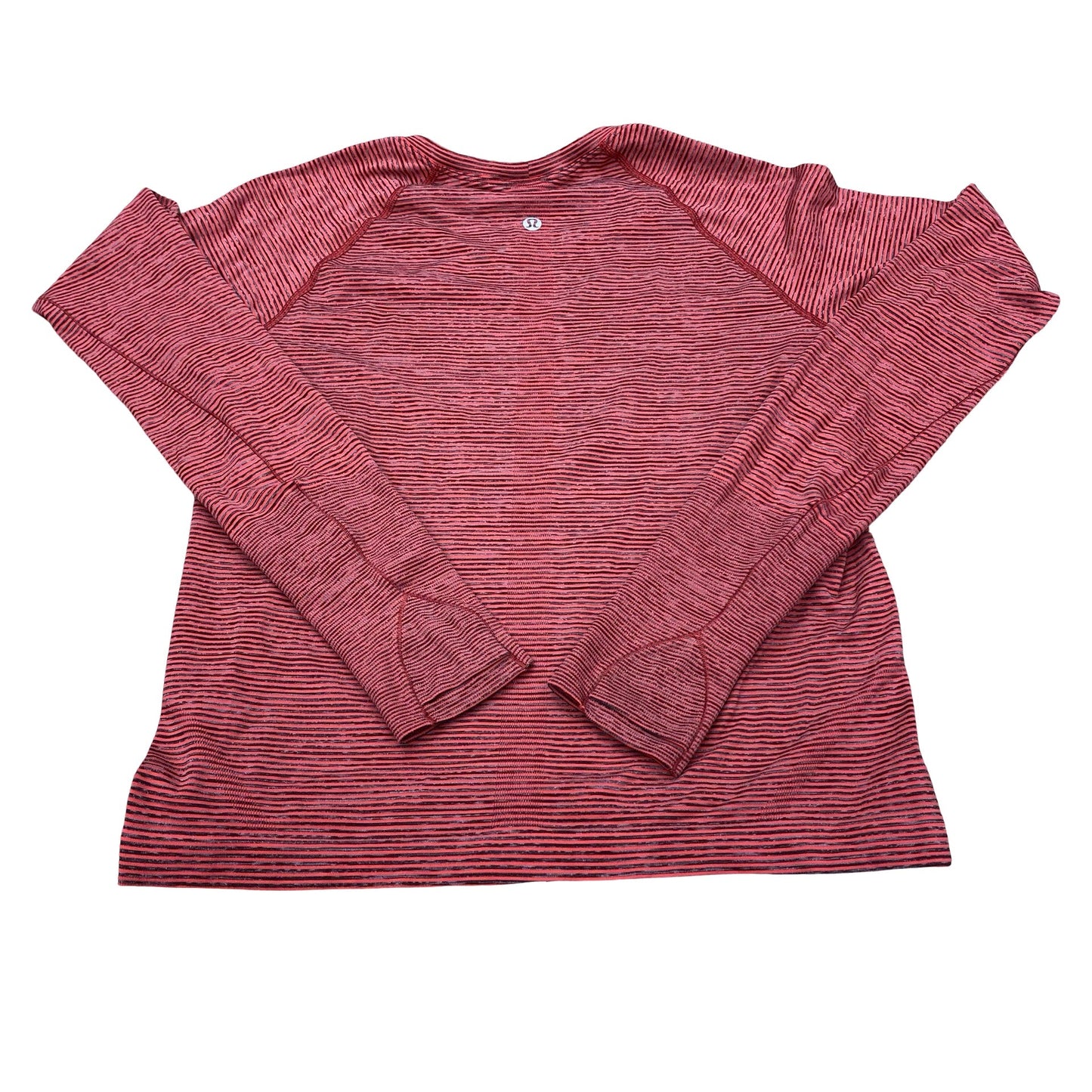 Athletic Top Ls Crewneck By Lululemon In Grey & Red, Size:8