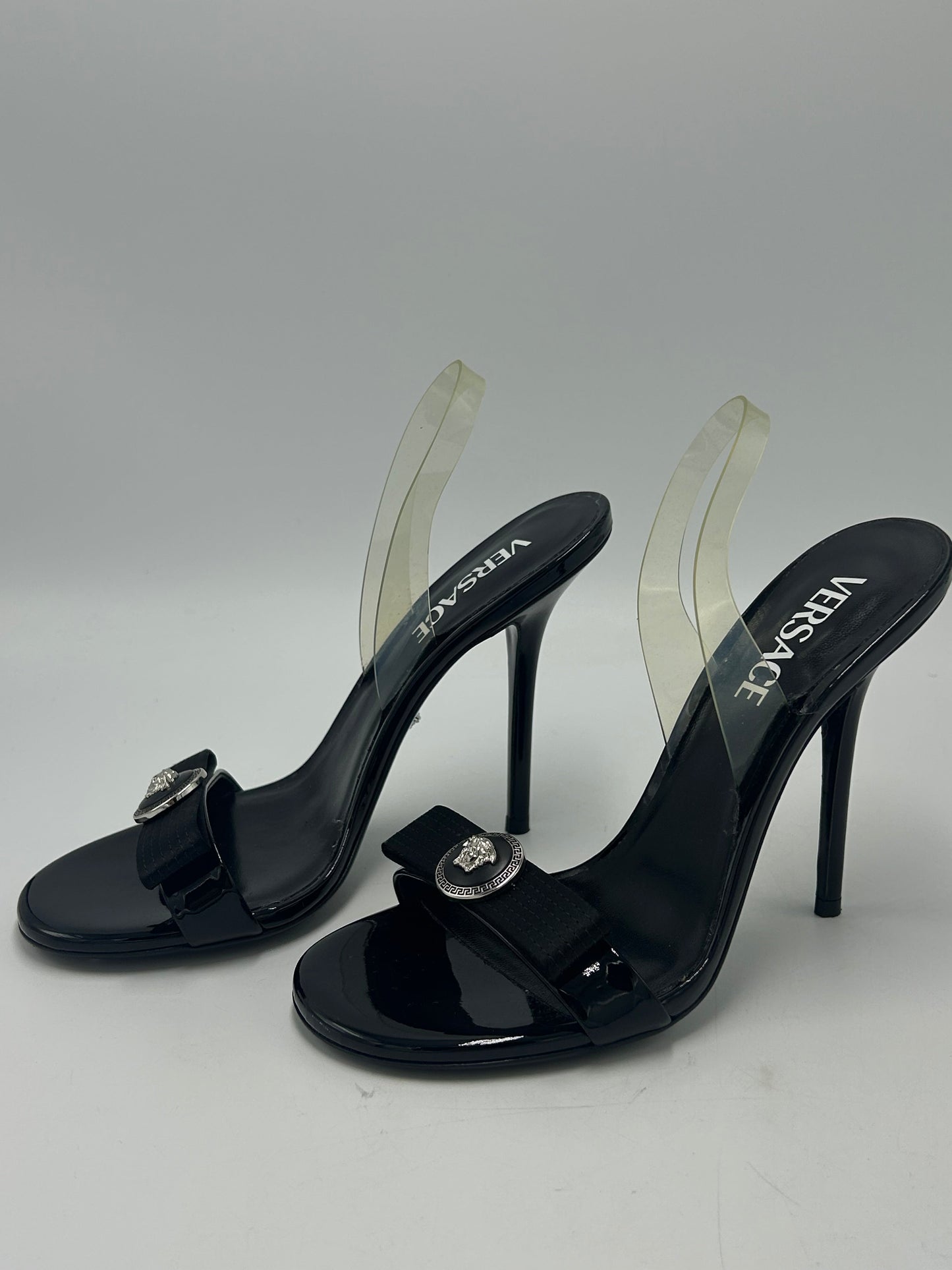 Versace Ribbon Slingbag Designer Luxury Shoes, Size: 7