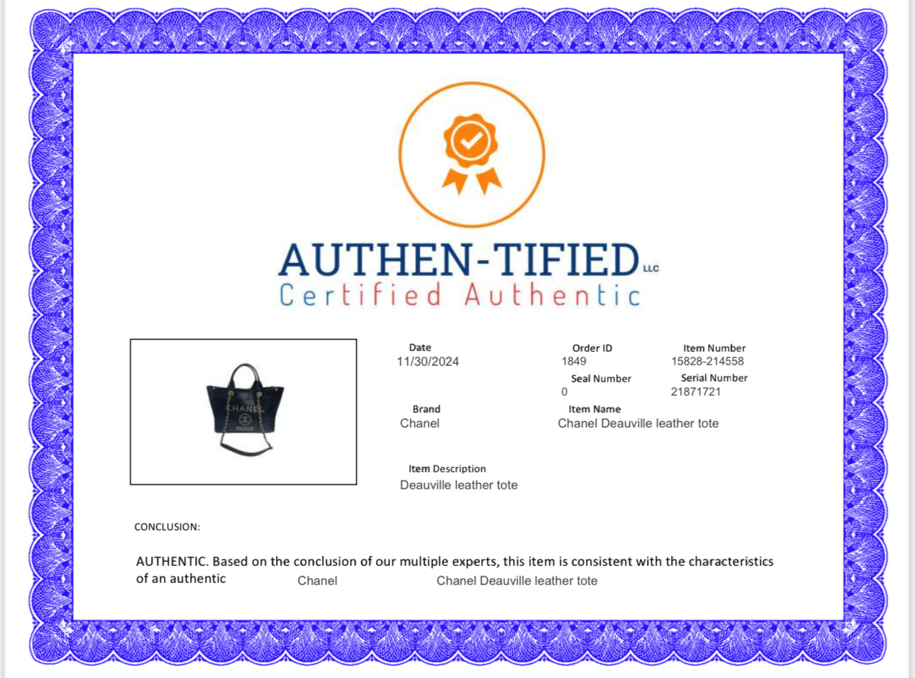 Handbag Luxury Designer By Chanel, Size: Large