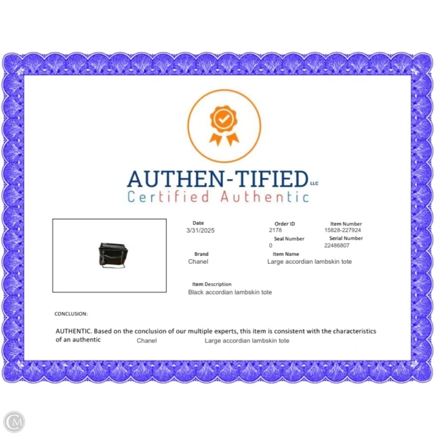 Handbag Luxury Designer By Chanel, Size: Large