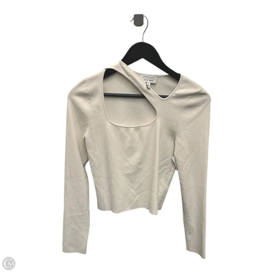 Top Long Sleeve By Clothes Mentor In Cream, Size: L