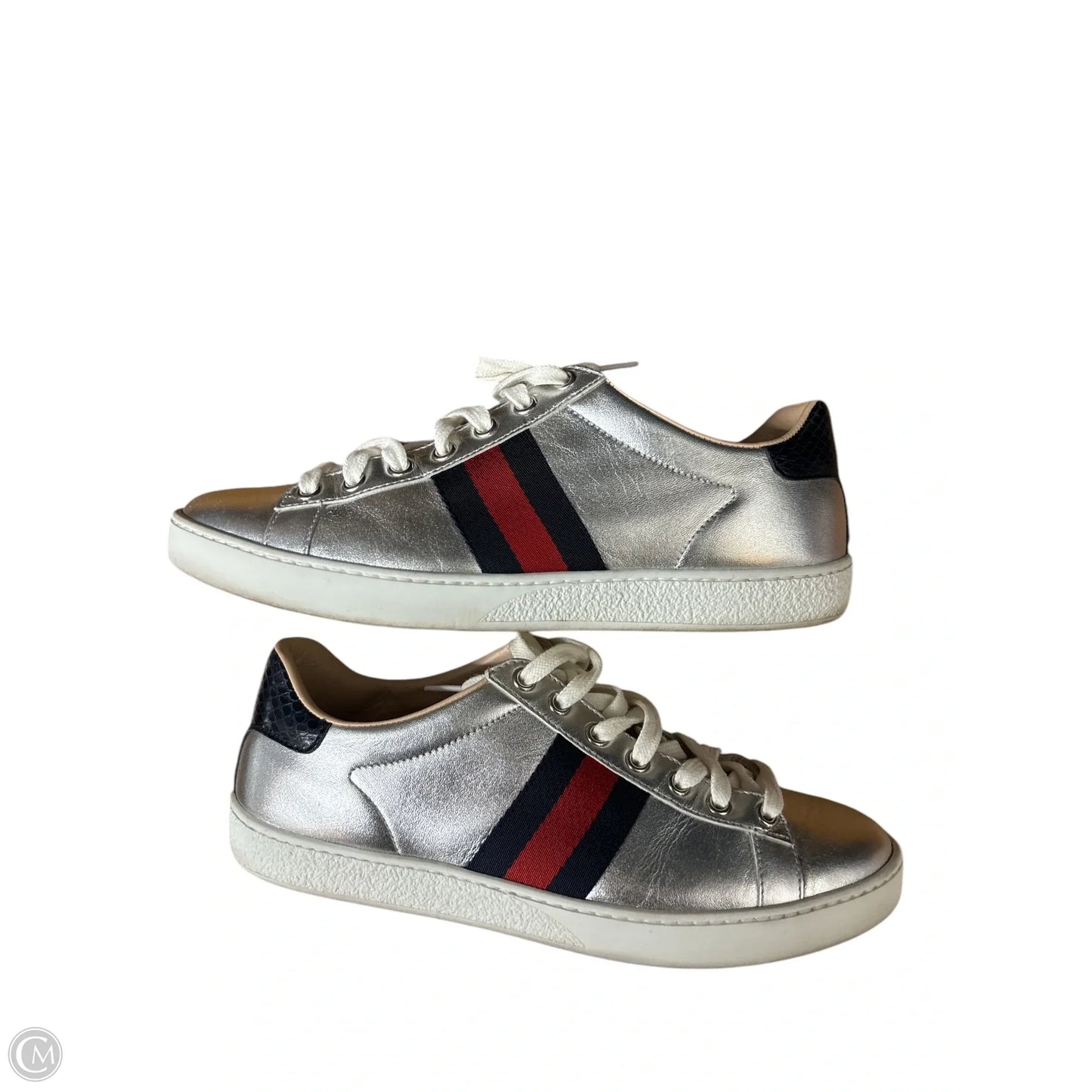 Shoes Luxury Designer By Gucci In Silver
