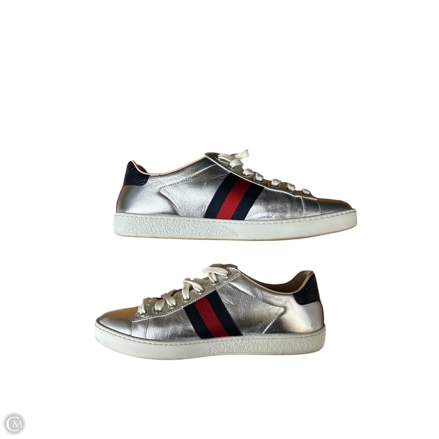 Shoes Luxury Designer By Gucci In Silver