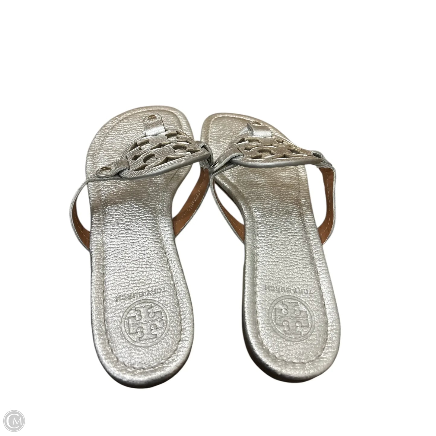 Sandals Designer By Tory Burch In Silver, Size: 10.5