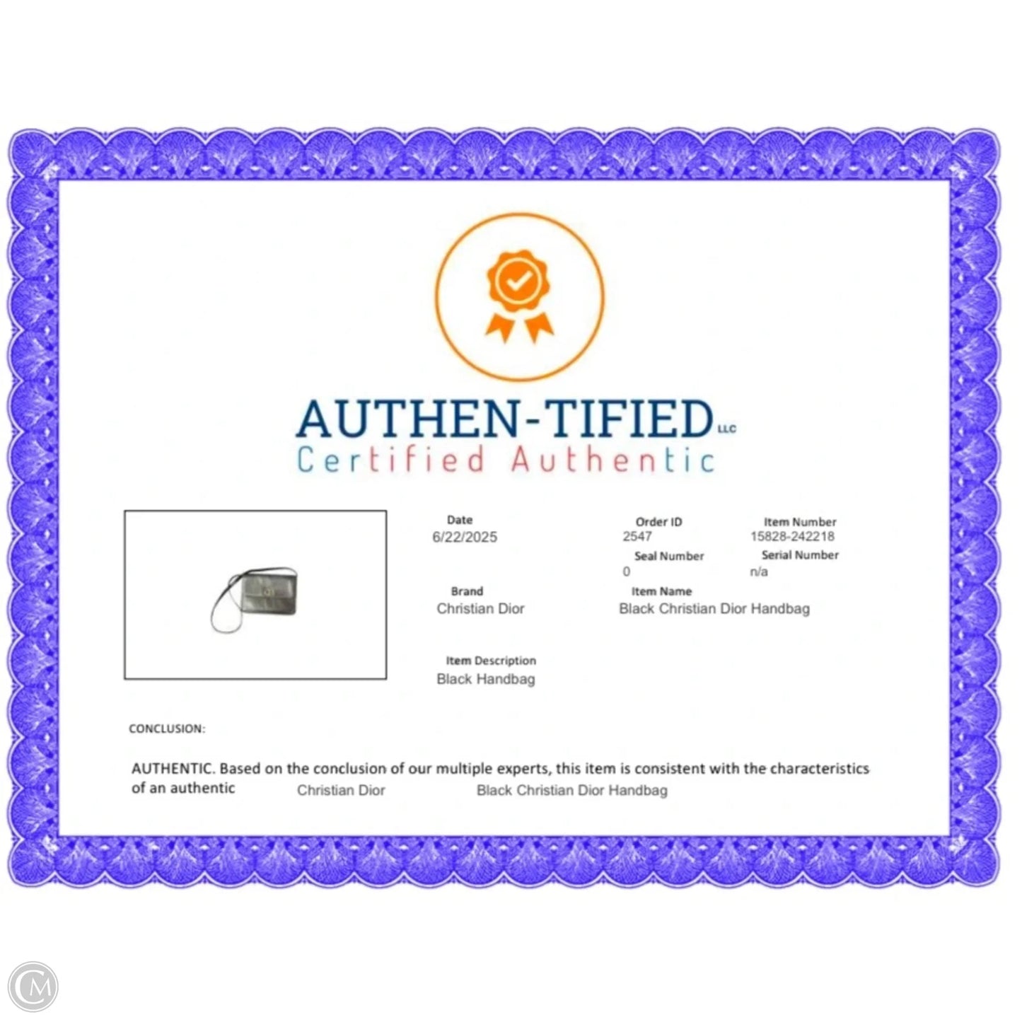 Handbag Luxury Designer By Dior, Size: Small