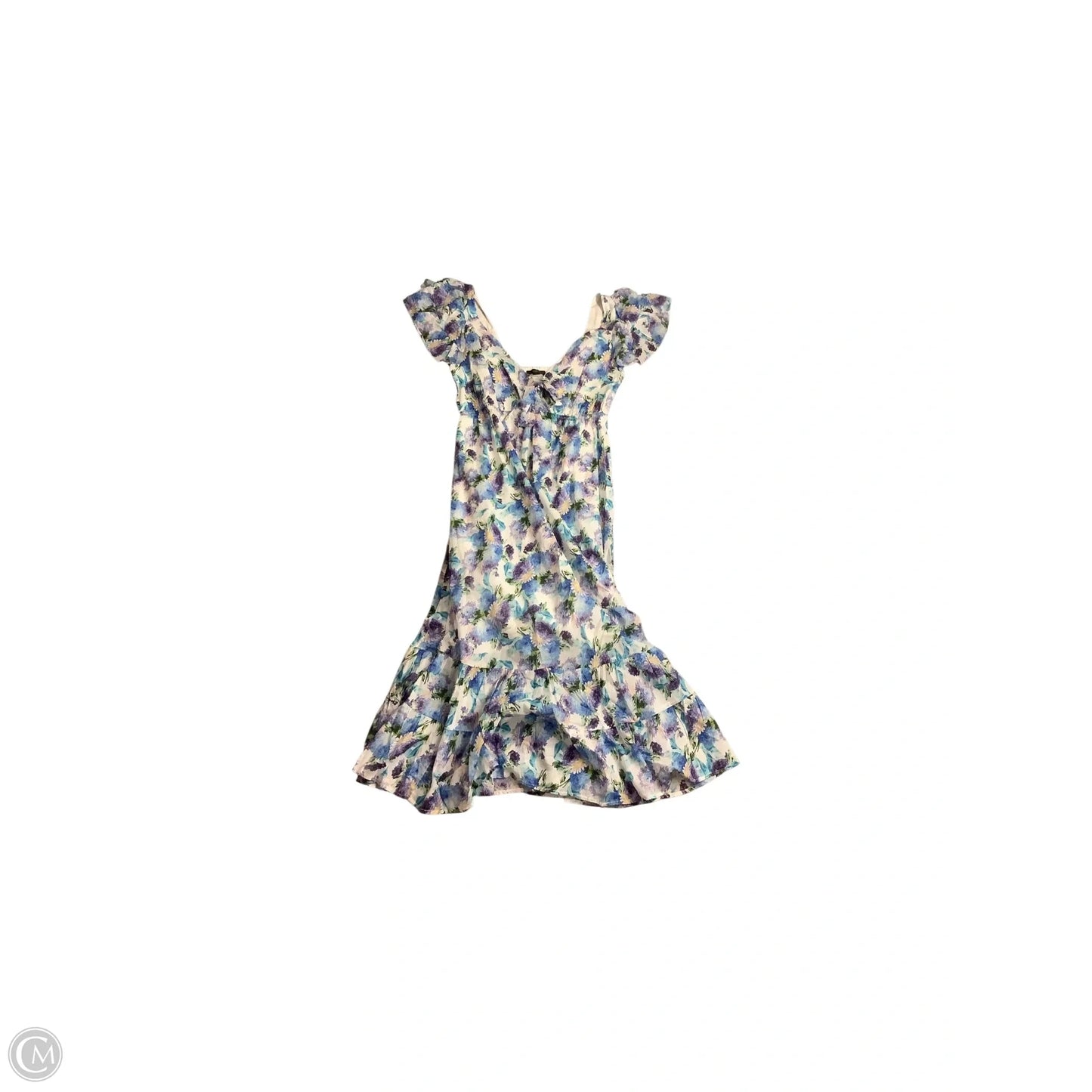 Dress Casual Midi By J. Crew In Blue & Purple, Size: M