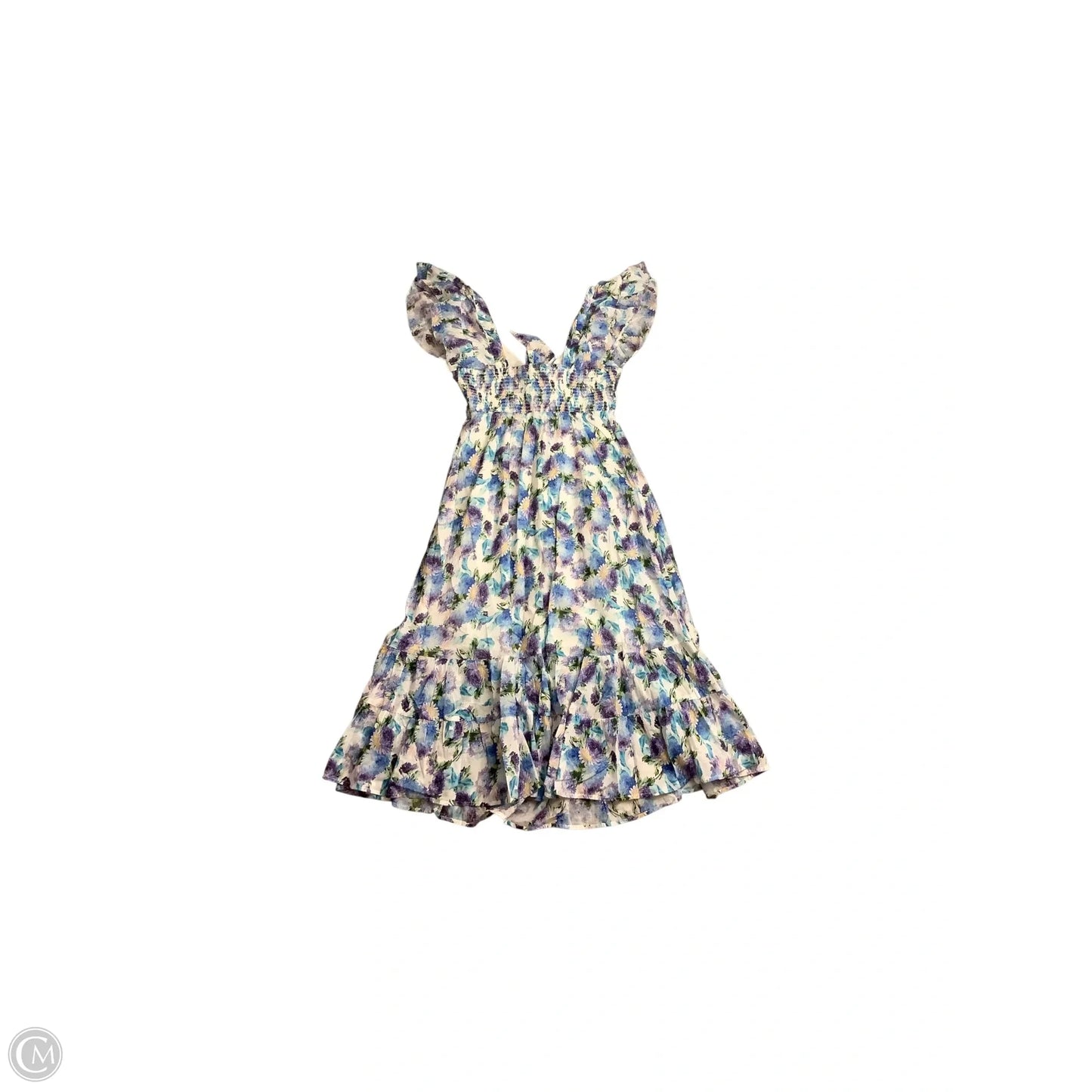 Dress Casual Midi By J. Crew In Blue & Purple, Size: M