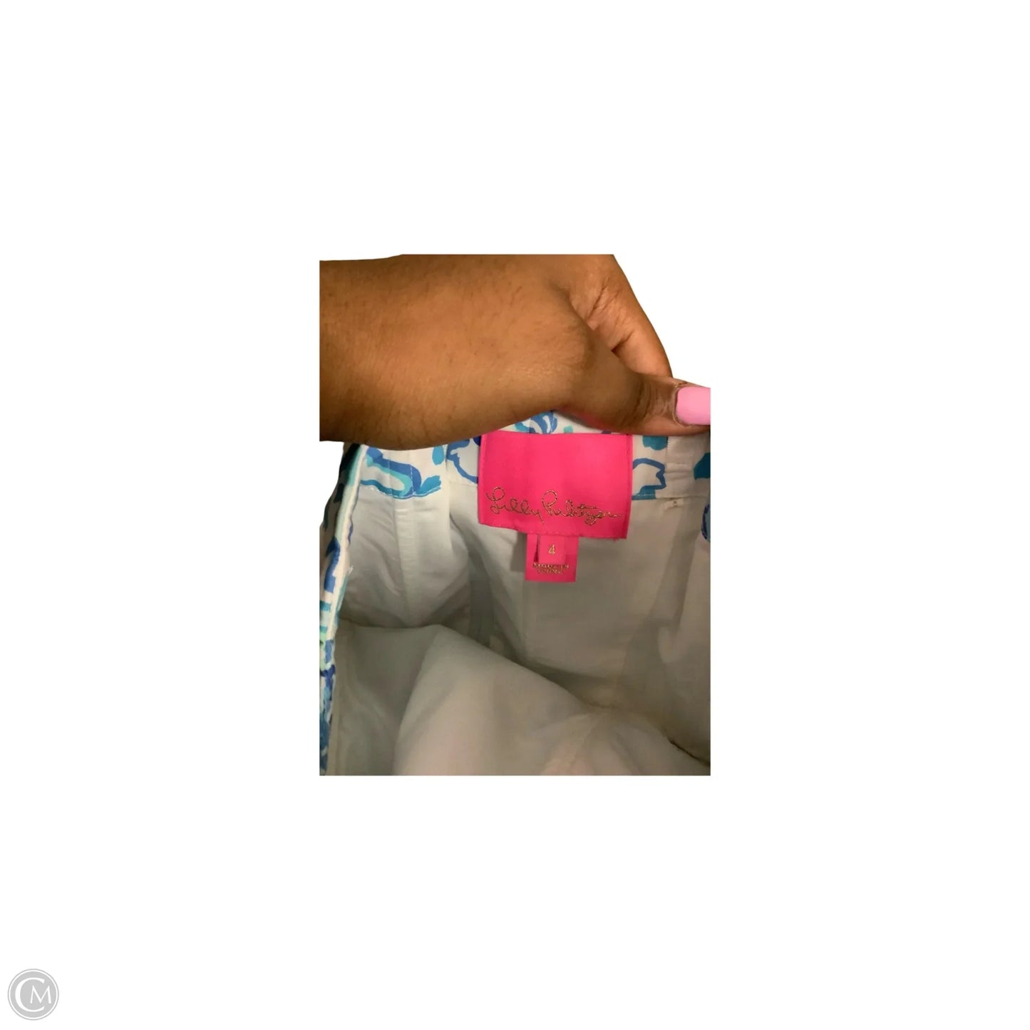 Dress Designer By Lilly Pulitzer In Blue & White, Size: 4