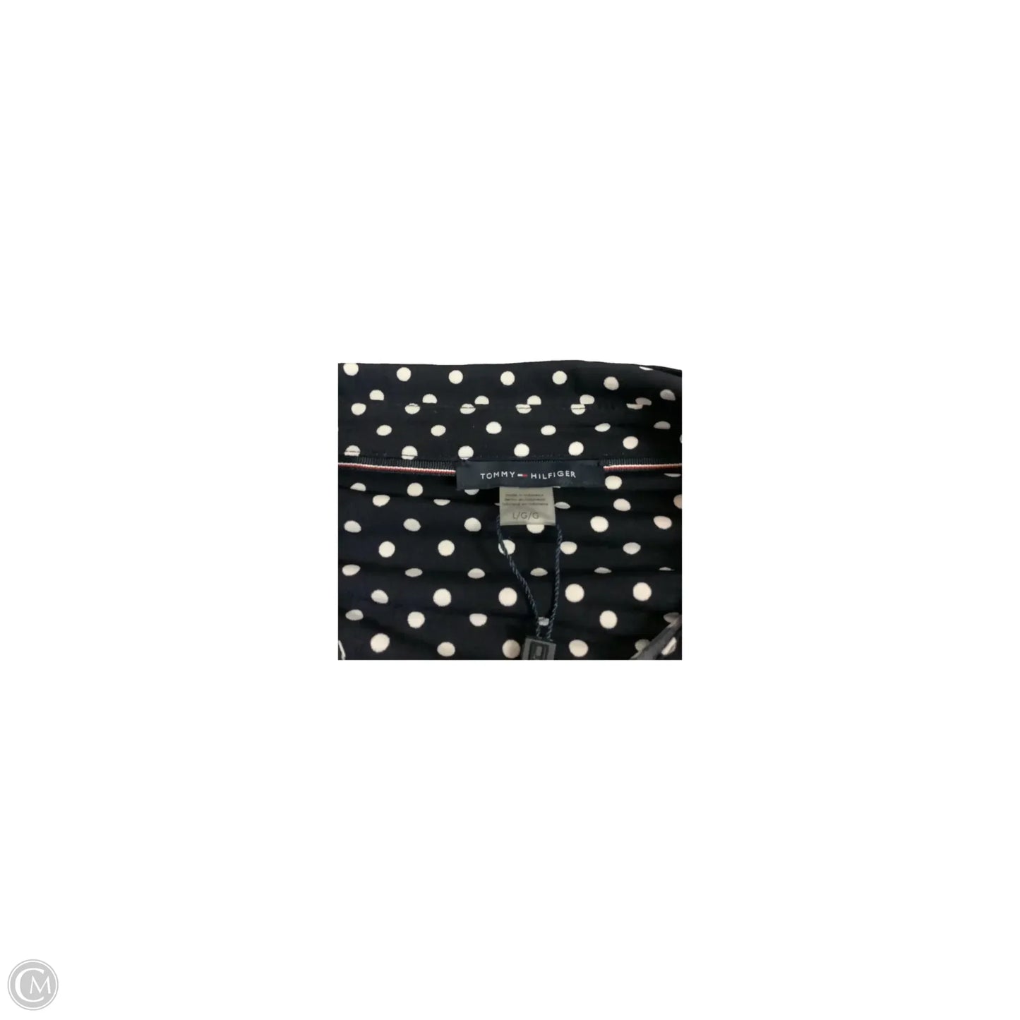 Top Long Sleeve Basic By Tommy Hilfiger In Polkadot Pattern, Size: L