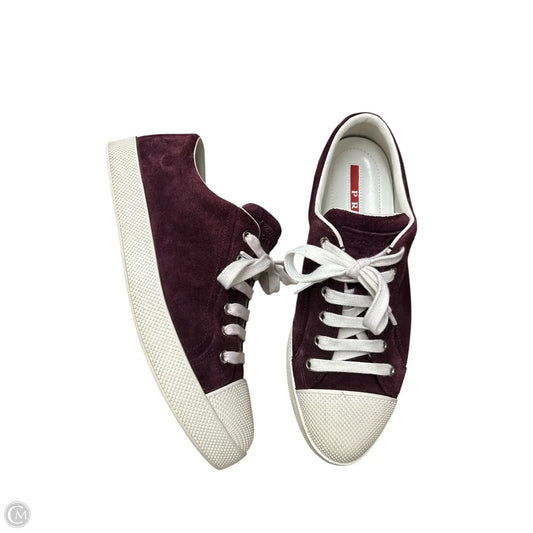 Shoes Luxury Designer By Prada In Maroon